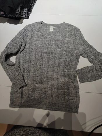 Pull gris torsadé h&M taille M