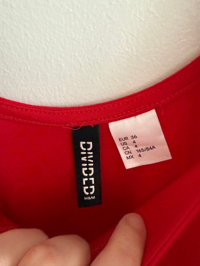 Robe moulante rouge H&M taille 36 S - photo numéro 4