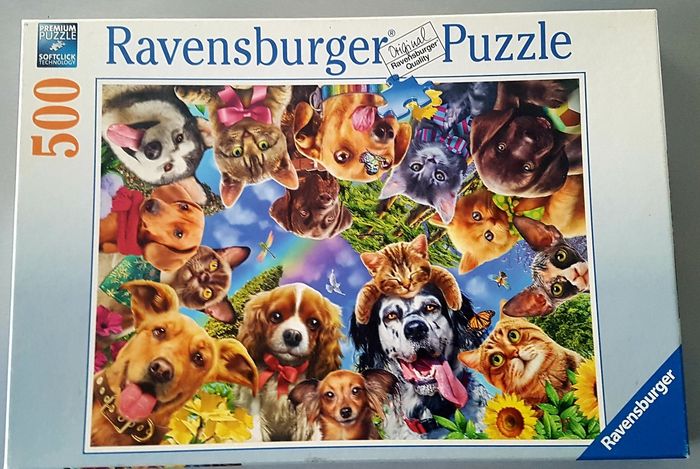 Puzzle 500 pièces " Selfie d'animaux " complet - photo numéro 1
