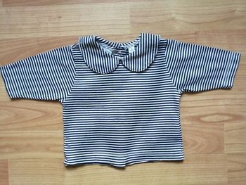 Top marine et blanc 1 mois Kiabi