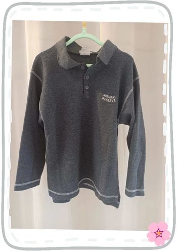 Pull polo gris 10 ans