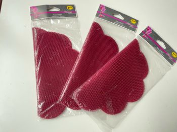 3 paquets de 10 tulles filet bordeaux, 24 cm de diamètre