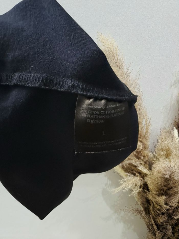 Robe de grossesse marine à pois blanc rougegorge - photo numéro 4