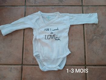 Body garçon 1-3 MOIS