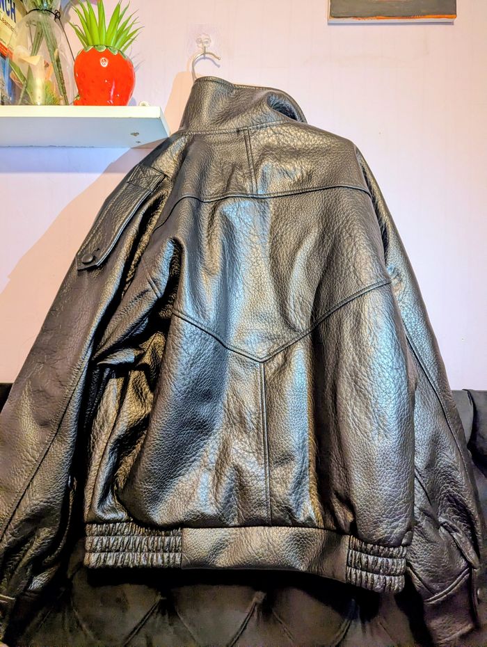 Blouson veste cuir Zara - photo numéro 2