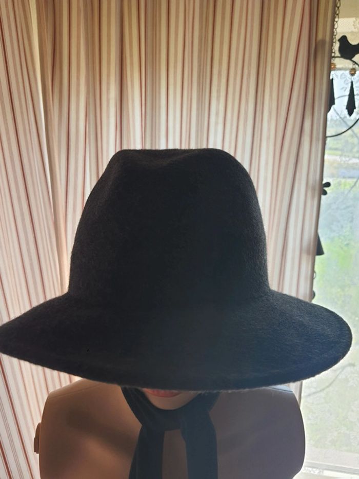 Jolie Chapeau femme noir chiné 56cm - photo numéro 4