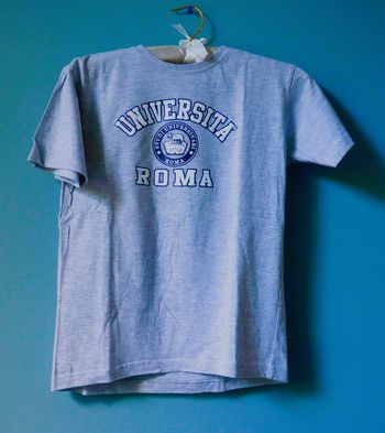 T-shirt garçon 12 ans vacances Rome, Italie gris TBE