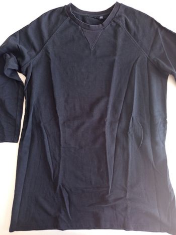 Robe en matière sweat marine