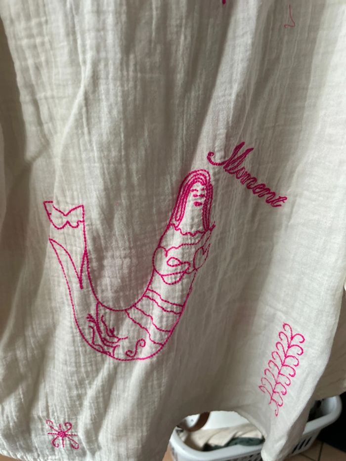 Chemise ML broderies roses Toscandjoe - photo numéro 7