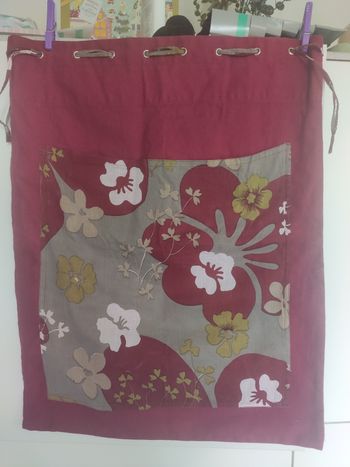 Tohu bohu sac à linge bordeaux fleuri