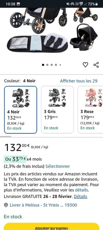 Poussette yazoco 3 en 1