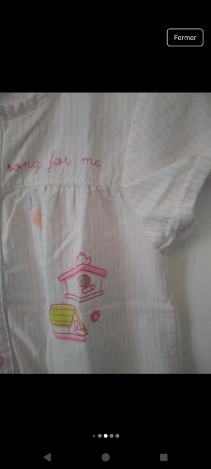 Chemise fille en 100% coton Minnie - photo numéro 4