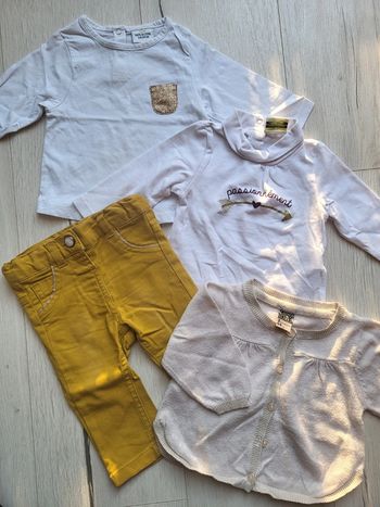 Sublime ensemble 4 pièces fille 3 mois tape à l'œil kiabi