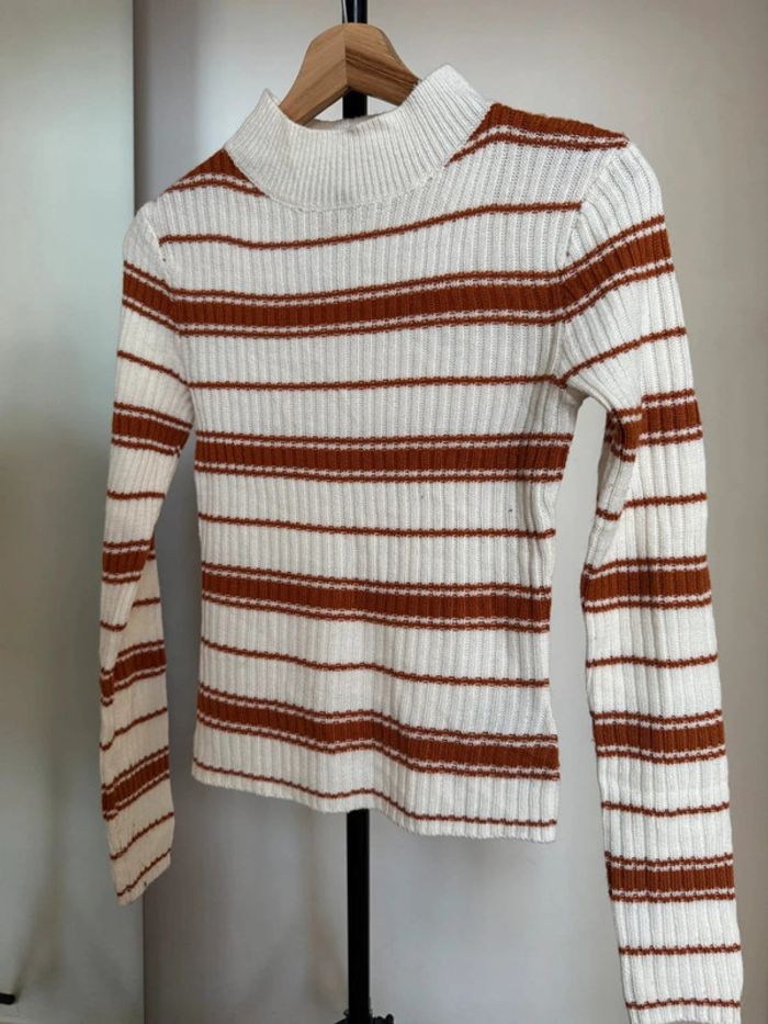 Pull col haut rayure S H&M - photo numéro 5