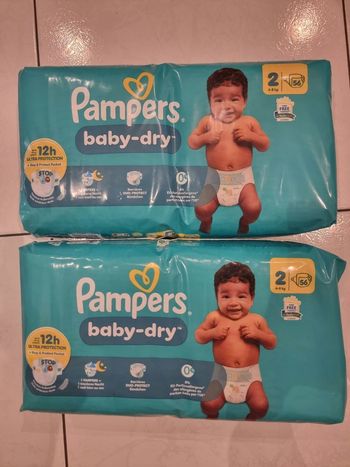 112 couches Pampers taille 2