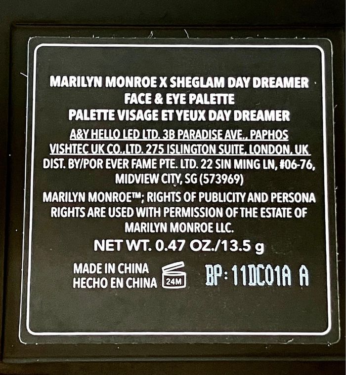 Marilyn Monroe X Sheglam Palette Visage Et Yeux Day Dreamer / Face and eye – Neuve - photo numéro 4