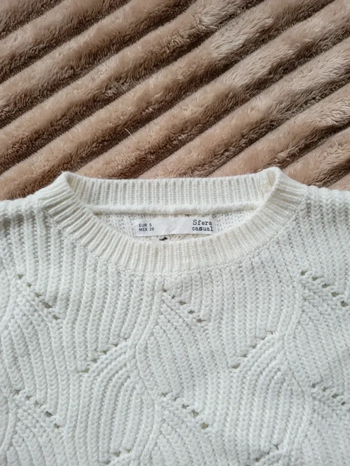 Pull blanc femme de marque SFera de taille S - photo numéro 4