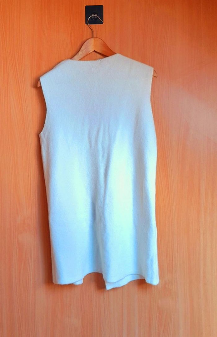 Gilet blanc sans manche 100% coton - photo numéro 2