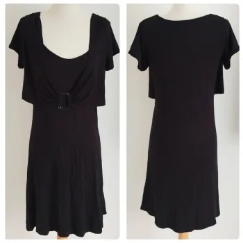 Robe noire manches courtes fluide No Excuse taille 40