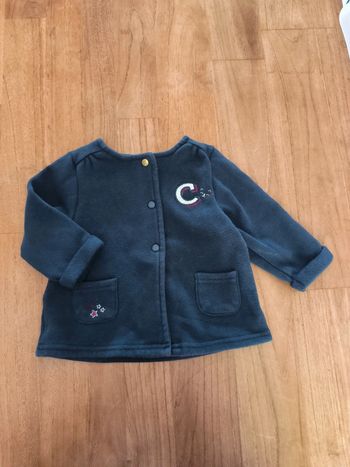 Gilet boutons pressions Tao 6mois bleu marine