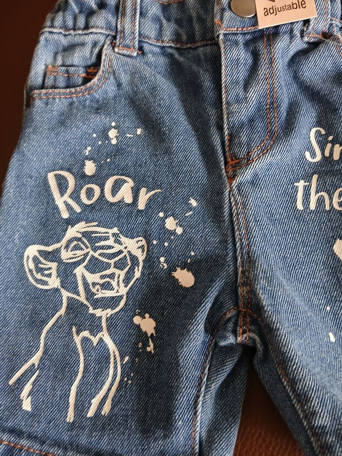 short en jean's mixte taille reglable le roi lion disney 67 cm 6 mois - photo numéro 4