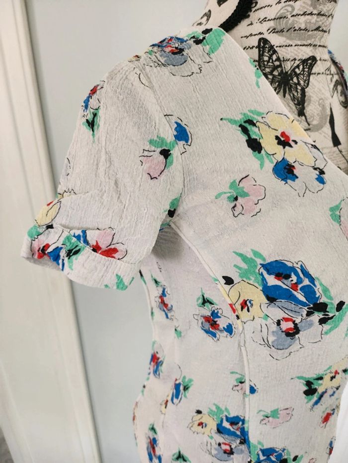 Superbe Haut Fleuri de marque Le comptoir des cotonniers et de taille 36 - photo numéro 4