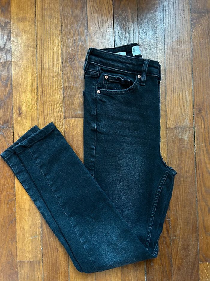 Jean gris skinny MANGO - photo numéro 1