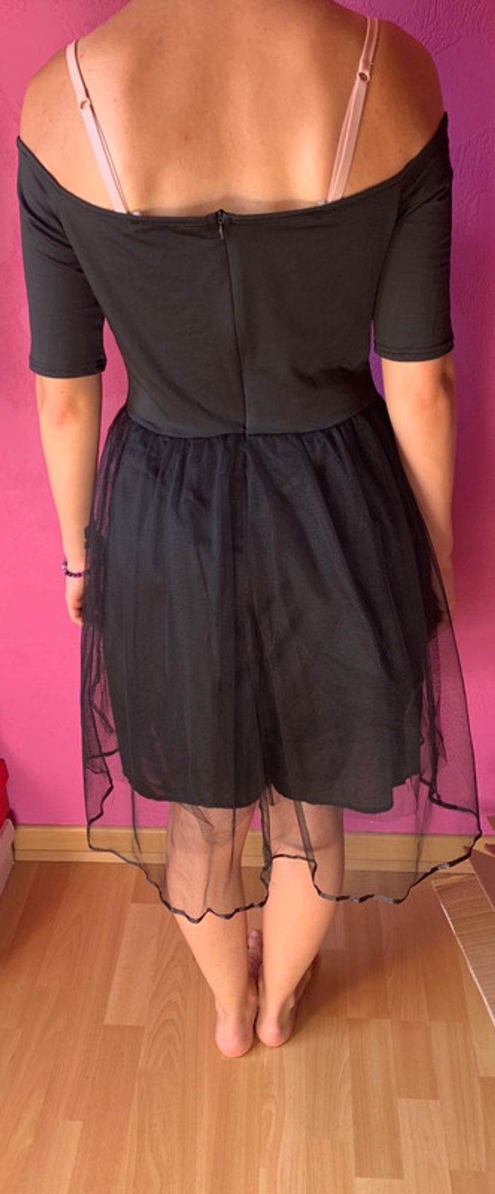 Robe noire tulle - photo numéro 2