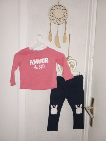 Ensemble bébé fille 12 mois fashion private compagnie pull et legging mi saison été