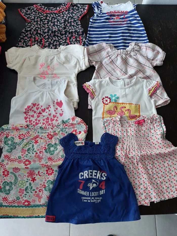 Lot t shirt fille 18mois