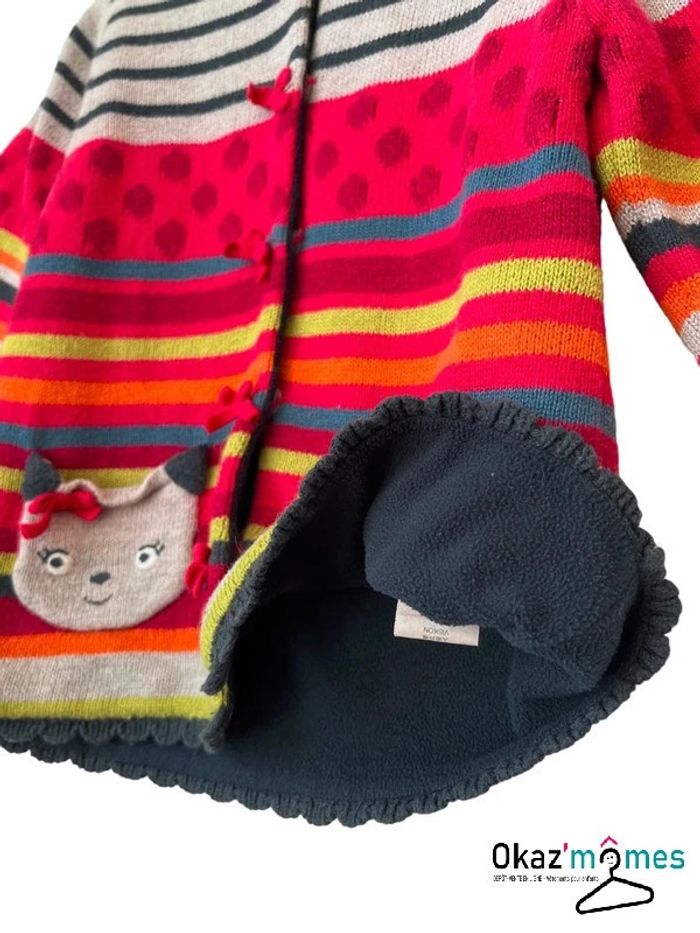 Gilet polaire à rayures multicolores - Catimini 12 mois - photo numéro 4