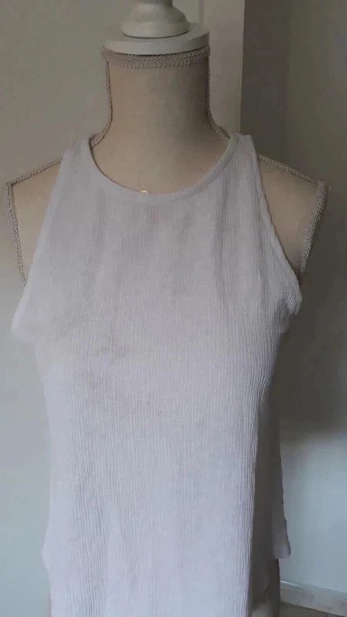 Tee shirt blanc Mango taille 34 - photo numéro 2