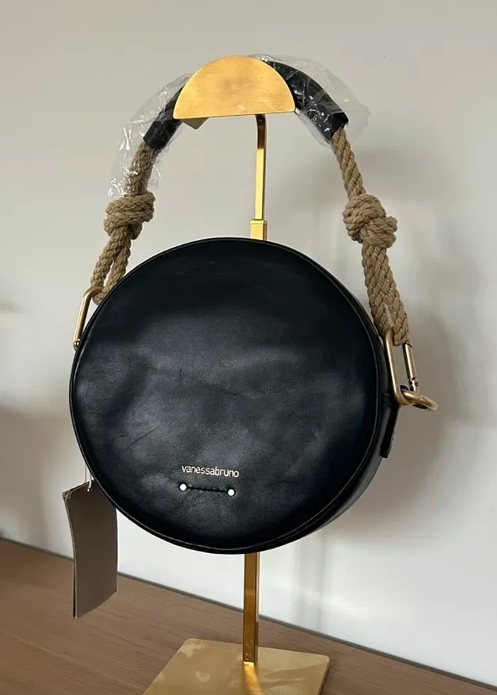 Sac rond Vanessa Bruno “Holly” bleu marine - photo numéro 2