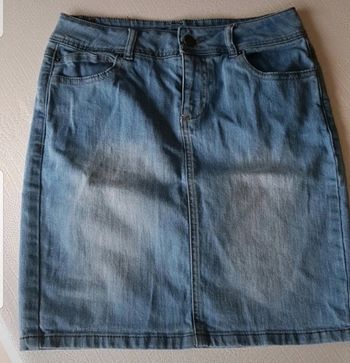 Jupe en jeans délavée