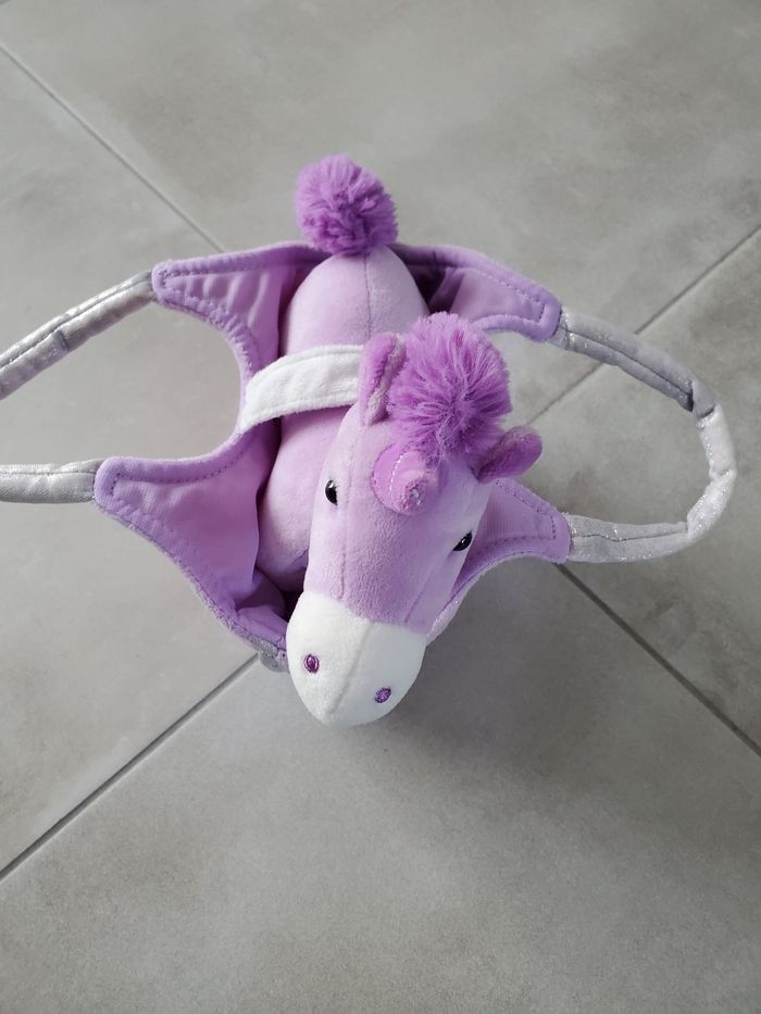 Peluche licorne et sac à main violet - fille - photo numéro 2