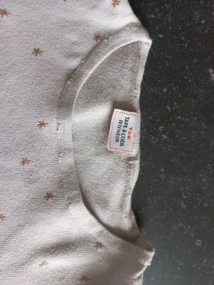 Pull fin étoile tao 10 ans taille petit - photo numéro 5