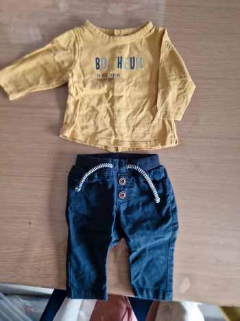 Ensemble pantalon et haut manche longue 3 mois 59cm