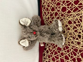 Souris KALOO doudou beige "Rouge Kaloo"