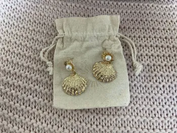 Superbes Boucles d’oreilles coquillages et perles 🌸