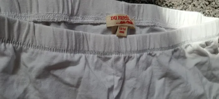 Legging 3/4 blanc, DPAM, 12/14 ans, neuf - photo numéro 2