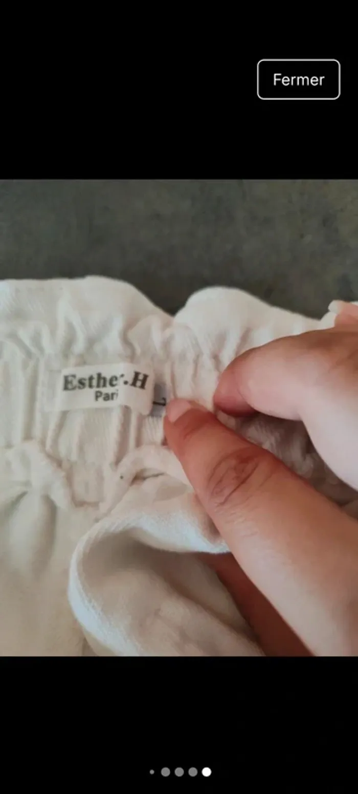 Short blanc Esther H paris taille l - photo numéro 6