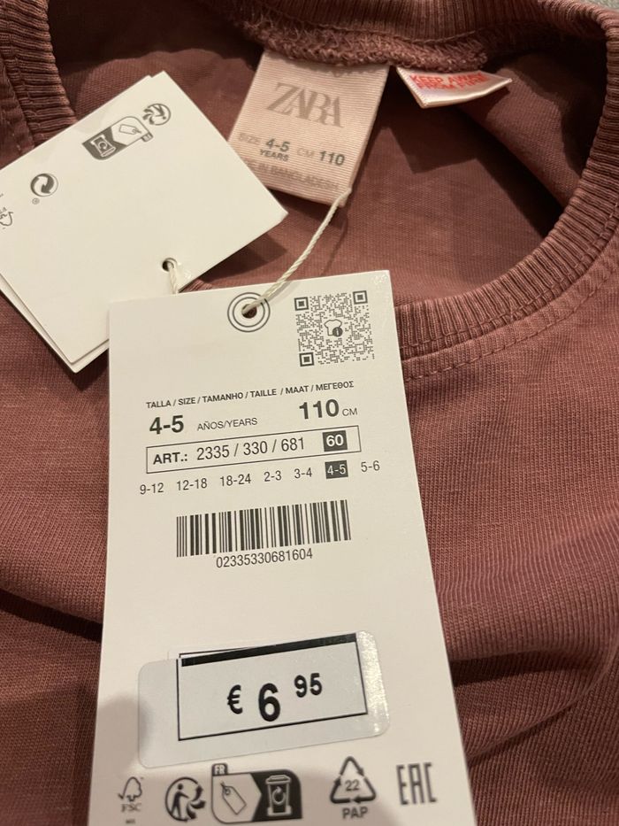 Tee shirt manche longue Zara - photo numéro 2