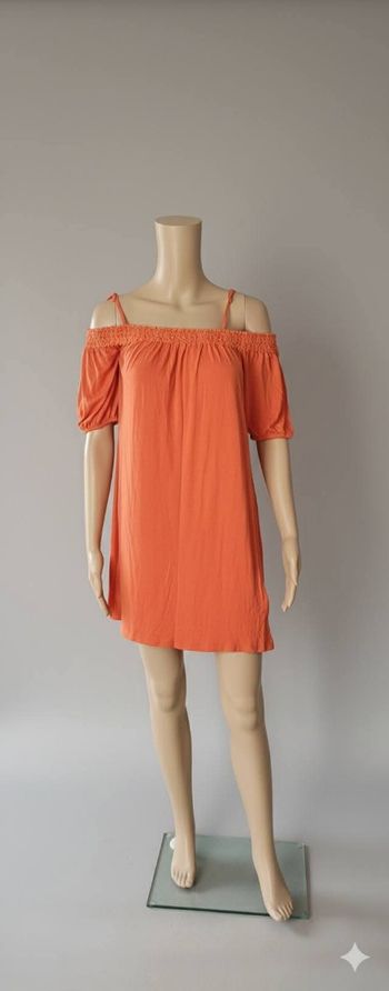 Robe d'été Orange Foncé - Jennyfer - Épaules dénudées - Taille S - Neuve