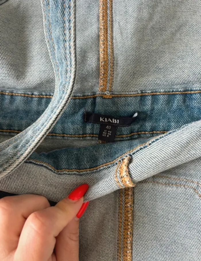 Salopette jeans bleu Kiabi taille40 - photo numéro 6