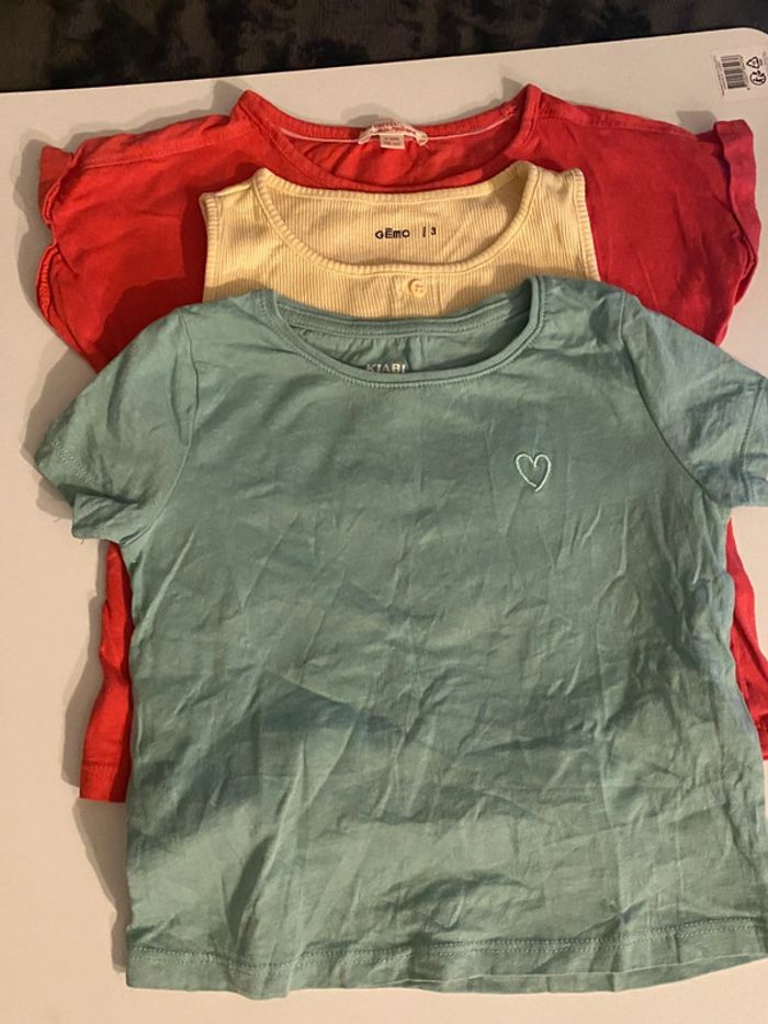lot de six T-shirts à manches courtes pour filles - photo numéro 4