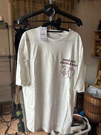 Teeshirt blanc Stradivarius Ours