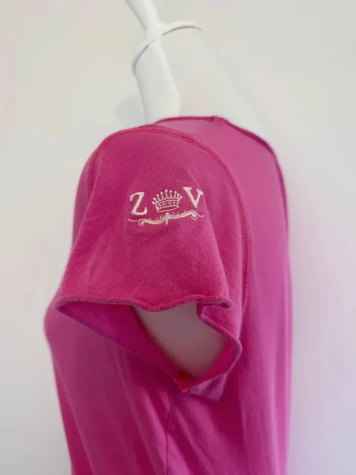 T-shirt Zadig & Voltaire femme fushia taille M parfait état - photo numéro 3