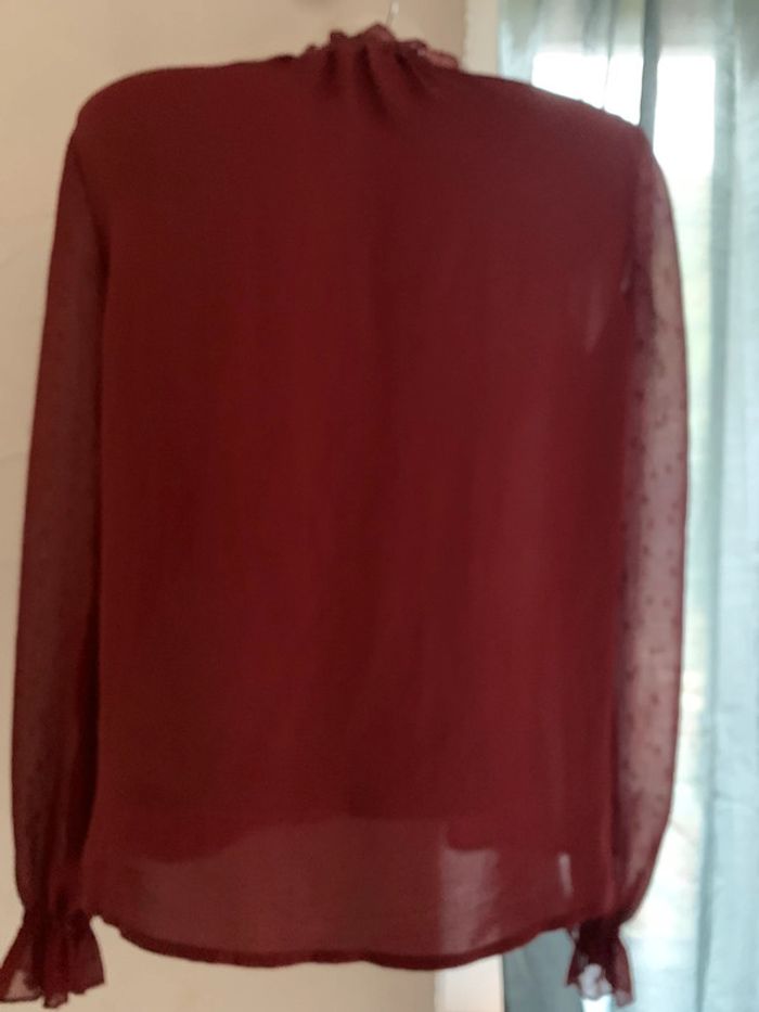 Blouse Kiabi bordeaux taille 38 manches longues - photo numéro 9
