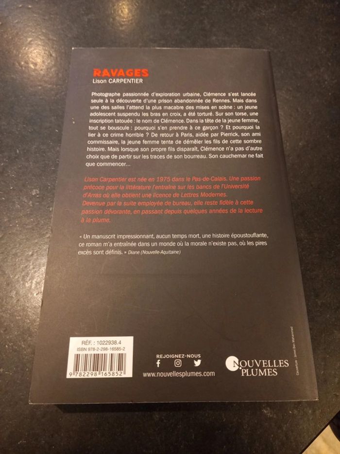 Livre Ravages de Lison Carpentier - photo numéro 2