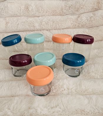 Lot de 8 pots en verre Babybols babymoov en tres bon état